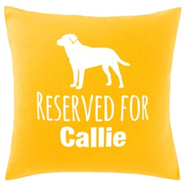 Hippowarehouse Reserved for Labrador dog name Puppy Breed Animal Lover House Pet Family Member Printed bedroom accessory cushion cover case 41x41cm
