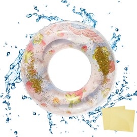 Swimming Ring, Watermelon Shaped, Float, Exquisite, 1 Seater, For Children, Adults, Kids, Float, O-Shaped, Strong Buoyancy, Thick, Durable, Air, Stable, Foldable, Glitter, Summer Vacation, Heat