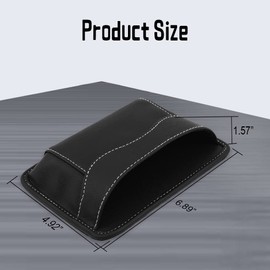 HAOBO Car Seat Side Pocket Organizer, Mini Leather Car Seat Storage Bag, Auto Document Card Cell Phone Sunglasses Holder Tray Pouch, Phone Holder Tray Pouch Vehicle Seat Gap Filler for Keys Documents