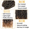 Ainimiu 12 Inch Yanky Twist Crochet Hair for Black Women