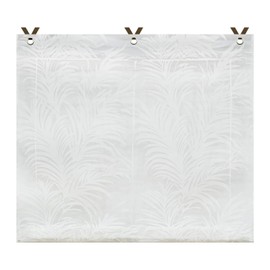 SCHOAL Roman Blind No Drilling Required Burnout Curtains Transparent Eyelet Roller Blind White Curtains with Eyelets 1 Piece W x H 60 x 130 cm Pattern #2