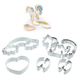 KitchenCraft Sweetly Does It 3D Unicorn Cookie Cutters (5-Piece Set)