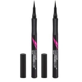 Maybelline New York Eyeliner, Hyper Precise Allday Liner, Wisch- und wasserfest, Nr. 700 Black (Packung mit 2)