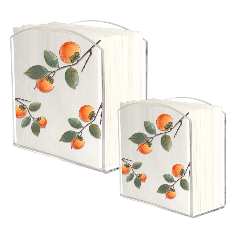 Yes!Fresh Napkin Holder Simplicity Clear 2 Pack Set,Mess-Free Space Saver