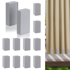 20 Pcs Outdoor Curtain Weights, Gazebo Curtain Weights for Wind, Weights for Outdoor Curtains, Waterproof Heavy Duty Curtain Magnets, Magnetic Drapery Weights for Curtain,Flags,Tablecloth (Grey)