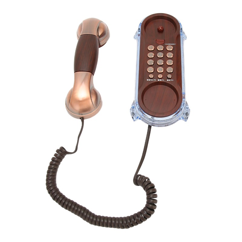 Retro Landline Phone Corded Home Phone Wall Mount Flash Phone
