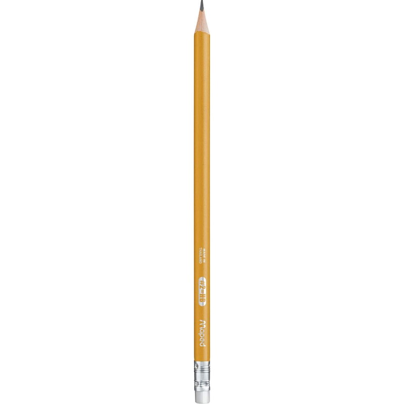 Maped Essentials Triangular Graphite #2 Pencils, Pack of 12 (851779ZT)