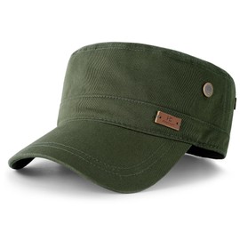 Quick Dry Military Hats for Men - Army Cadet Patrol Cap Short Brim Flat Top Hat Summer Breathable Adjustable