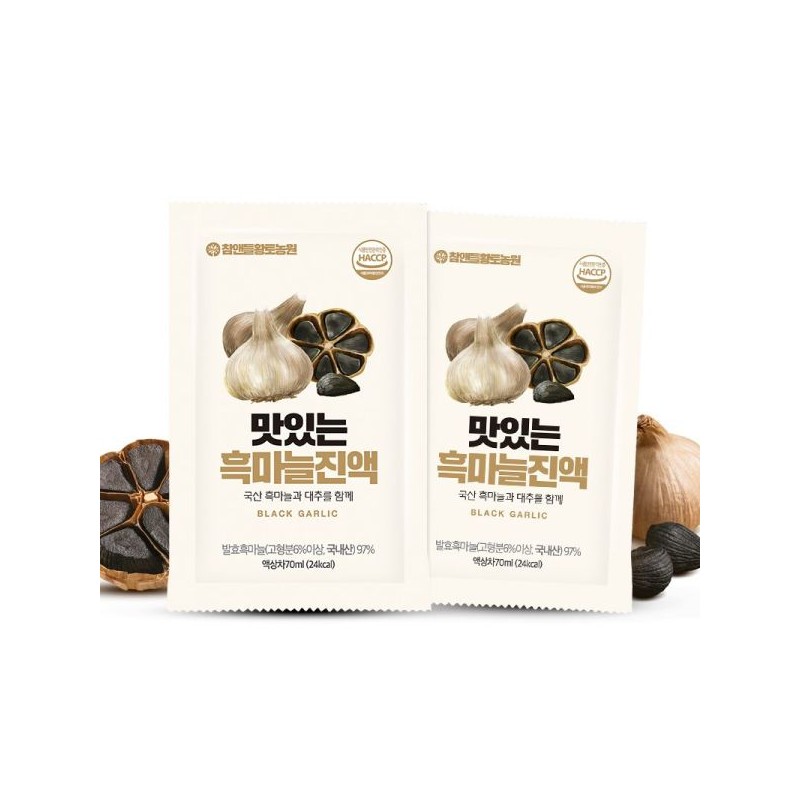 Cham&Deul Hwangto Nongwon 맛있는 흑마늘진액 70ml x 100포 1박스 (실속포장)
