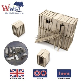 War World Scenics Site Office & Portable Toilets (Choose Set) - Railway Modelling Scale Railroad Model Diorama Landscaping Layout Architectural Design Trackside Accessories Lineside Scatter