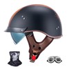 JQF Gear Retro Motorcycle Helmets for Men Women Open Face