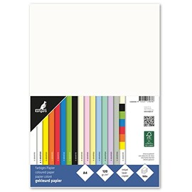 Kangaro - Coloured Paper Cream White DIN A4 - 120 g/m² FSC Mix - Pack of 100 - Letter Paper Craft Paper DIY, 29.7 x 21 x 1.5 cm