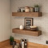 ROOREVO Wall Floating Shelves, Rustic Wood Wall Shelf Handmade (Light