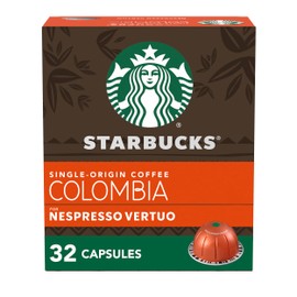 Starbucks by Nespresso Vertuo, Single-Origin Colombia, Medium Roast, Brews 32 capsulas(4 Box)