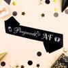 Pregnant AF Sash,Black Sash with Sliver Foil Best Baby Shower
