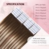 Sweetmet Invisible Tape in Hair Extensions Real Human Hair 3rd-Generation