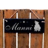 Slate Sign with Engraving Pig Sau Name Stable Name Plate