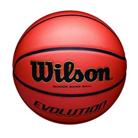 Wilson Evolution Intermediate Size Game Basketball, Brown, Size 6