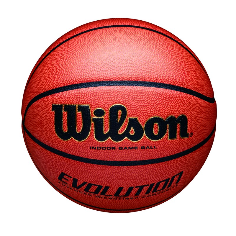 Wilson Evolution Intermediate Size Game Basketball, Brown, Size 6
