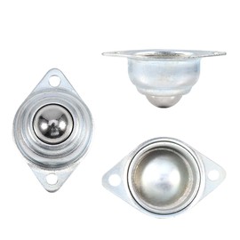 Ball Castors, 5 Pieces Ball Castors, Iron Ball Transfer Storage Unit, Universal Furniture Castors, Base Metal Ball Bearing for Furniture, Luggage, Sliding Sledge, Diameter 15 mm