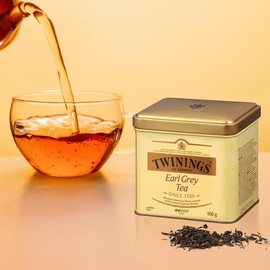 Twinings Earl Grey Loose Black Tea Tin, 3.53 Ounce Tin (Pack of 1), Flavoured with Citrus and Bergamot, Caffeinated, Enjoy Hot or Iced
