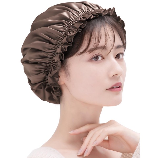 COCOSILK Silk Nightcap Silk Natural 100% Silk Hair Cap for
