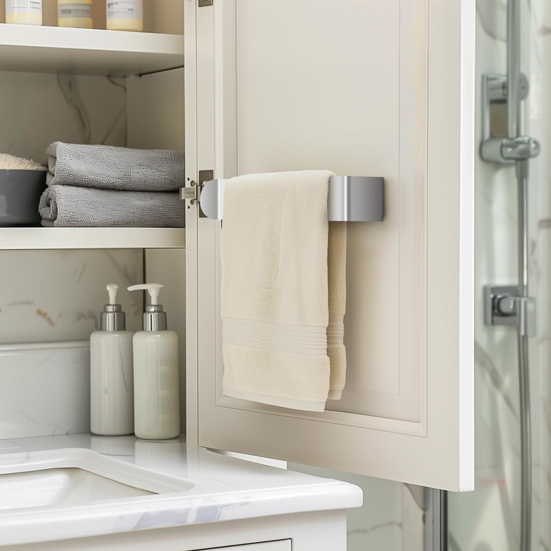 8 Inch Hand Towel Holder, Self Adhesive Towel Bar for