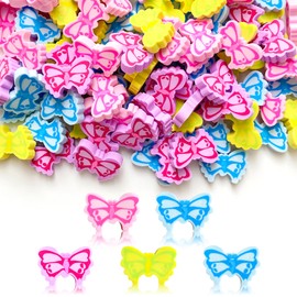 Kleeblatt Mini Butterfly Erasers for Kids Bulk, 50 PCS Cute Fun Desk Pets for Kids Classroom, Treasure Box Prizes,Party Favors for Kids Goodie Bags, Back to School Gifts for Students