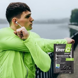 Ener-C Sport - Electrolyte Drink Mix Powder, Supports Muscle Function and Hydration, Low Sugar, Caffeine Free, Lemon Lime - 45 Serving Tub