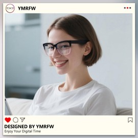 YMRFW Blue Light Blocking Glasses for Women Men Computer/Gaming/Phones Glasses