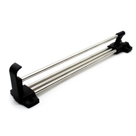 DOJA Barcelona | Extendable Clothes Hanger, Sturdy Extendable Clothes Rail, Pack of 2, 350 mm, Made of Steel, Plastic, Wardrobe Organiser for Bedroom Closet, Extendable Wardrobe