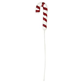 Worth Imports 4" Candy Cane On 7" Pick, Set of 12, 12 Piece