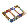 Mexican Talavera Ceramic Pattern 3 Gang Rocker Light Switch Plate