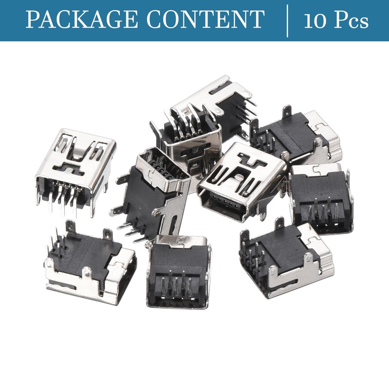 QUARKZMAN 5 Pins Mini USB Type B Female x 10pcs