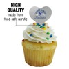 Eastern Illinois University Panthers Heart Love Cupcake Picks Toppers Decoration