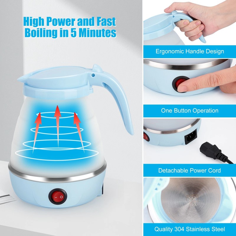 HK Portable Kettle for Fast Water with 1 Collapsible Bowl