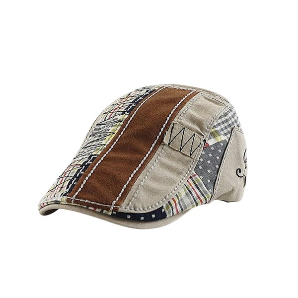 HIQIU Beret Cap Men's Flat Cap Gatsby Peaked Cap Newsboy