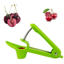 Cherry Pitter / Cherry Stone Remover / Stainless Steel Corer / Cherry Corer / Hand Fruit Corer for Fruit / Cherry / Fruit / Berry (Green)