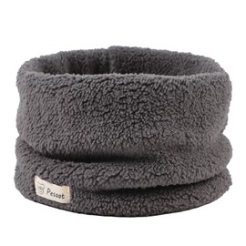 PEECABE Kids Scarf Winter Fleece Toddler Scarf Baby Boy Girl Fuzzy Soft Cold Weather Pullover Neck Warmer Gaiter 1-7T (Dark Gray)