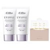 Dalba Waterful Tone-Up Sun Cream Purple SPF50+ PA++++ 50ml x 2p + Serum Cleanser 3ml x 3p Set, 2 Pieces / 달바 워터풀 톤업 선크림 퍼플 SPF50+ PA++++ 50ml x 2p + 세럼 클렌저 3ml x 3p 세트, 2개