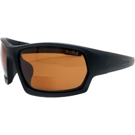 Incredible Bargains The Handyman Bifocal Sun Reader Sport & Wrap-Around Safety Reading Sunglasses, + 2.50 Black with Amber