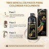 2 Pzs Shampoo Con Tinte Cubre Canas Extracto Plantas