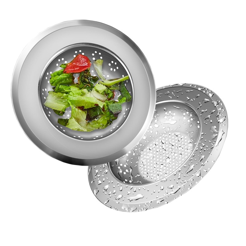 Sink Drain Strainer,2 Pack Stainless Steel Kitchen Sink Strainer,4.5" Diameter