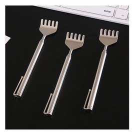 LUYING 孫の手 伸縮 軽量 コンパクト 携帯 カバン まごの手 背中 痒い 掻く ステンレス シンプル 敬老の日 プレゼント 最長50cm