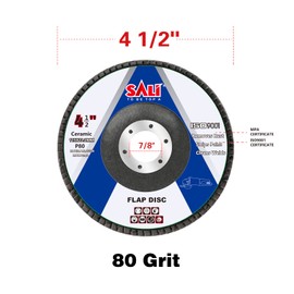 Sali 24 Pack Ceramic Flap Disc 80 Grit 4.5" x 7/8 Inch Sanding Disc Bevel Type #29 Premium and Industrial Grade Angle Grinder Grinding Wheel High Performance Edge Grinding Purple