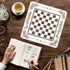 FINGERINSPIRE Modern Checkerboard Template 30x30cm Painting Chess Checkers Lined Gameboard