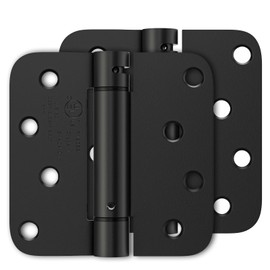 Luxbaro 2 Pack Self Closing Door Hinges 4 Inch, Adjustable Tension, Black