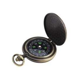 eMagTech Retro Style Portable Camping Survival Compass Metal Pocket Compass Kids Compass for Hiking Camping Hunting Outdoor Military Navigation Tool