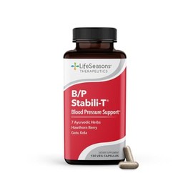 LifeSeasons B/P Stabili-T - Blood Pressure Support - Supplement for Healthy Heart & Circulation - Ashwagandha, Arjuna, Gotu Kola & Hawthorn Berry - 120 Capsules