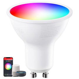 TORCHSTAR GU10 WiFi Smart Spotlight Bulbs, 2000K-5000K RGB LED Color Changing Light, Compatible with Alexa Google Home & Smart Life, 5W 40W Equivalent, Dimmable, No Hub Required